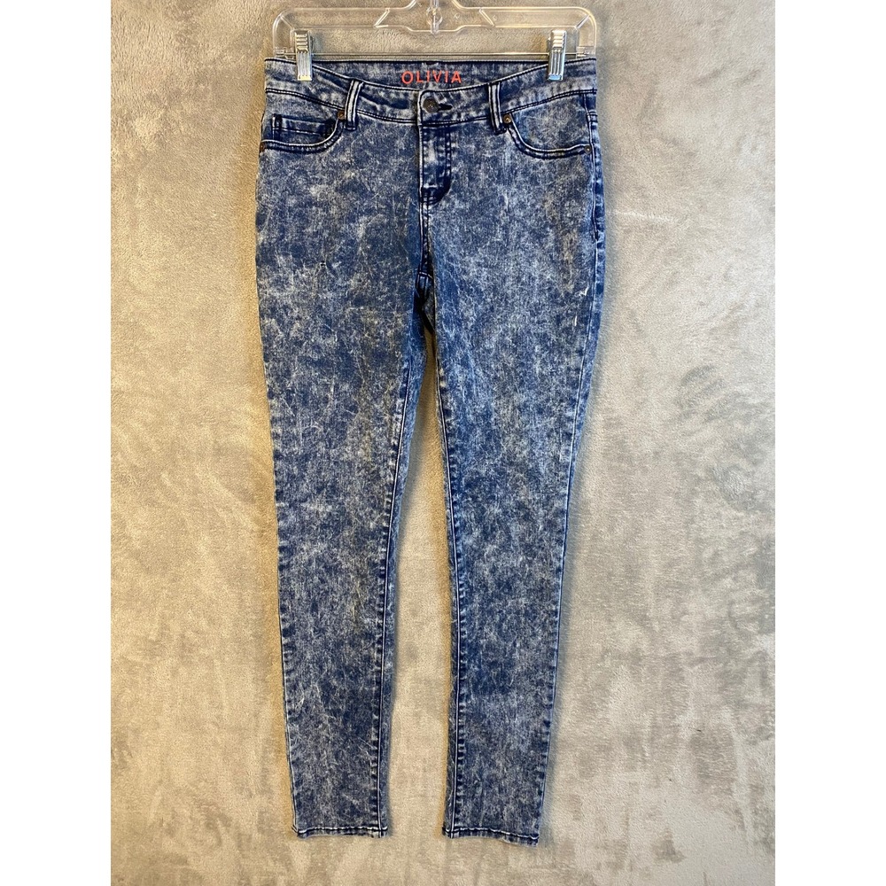 dELiA*s Jeans Women 7 Olivia Blue Acid Wash Skinny Denim EUC